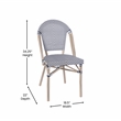 Afuera Living Commercial Bistro Chair with Bamboo Finish Frame
