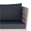 Afuera Living 75-Inch Gray Outdoor Sofa with Woven Rope Accents