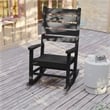 Afuera Living Plastic Adirondack Rocking Chair in Black