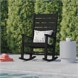 Afuera Living Plastic Adirondack Rocking Chair in Black