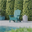 Afuera Living Plastic Adirondack Chair with Cupholder in Blue