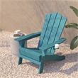 Afuera Living Plastic Adirondack Chair with Cupholder in Blue