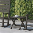 Afuera Living Folding Plastic Adirondack Side Table in Gray