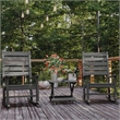 Afuera Living Folding Plastic Adirondack Side Table in Gray