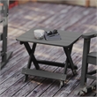 Afuera Living Folding Plastic Adirondack Side Table in Gray