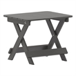 Afuera Living Folding Plastic Adirondack Side Table in Gray