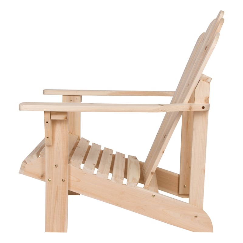 Afuera Living Cedar Adirondack Chair in Beige