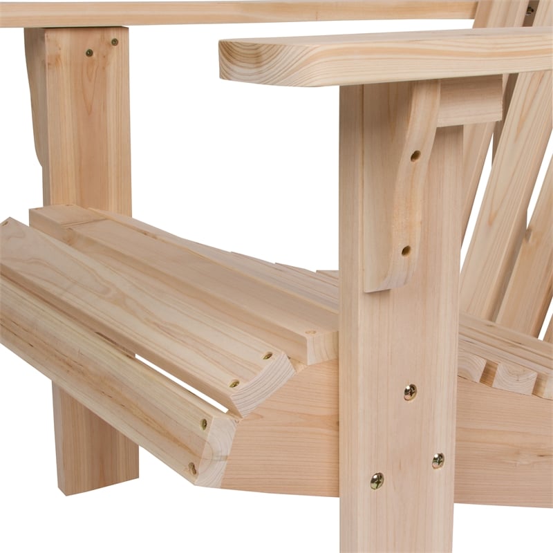Afuera Living Cedar Adirondack Chair in Beige
