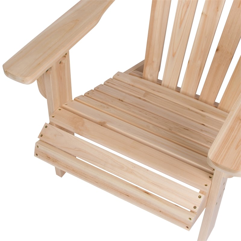 Afuera Living Cedar Adirondack Chair in Beige