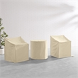 Afuera Living Vinyl Bistro Outdoor Cover 3PC Set in Tan