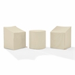 Afuera Living Vinyl Bistro Outdoor Cover 3PC Set in Tan