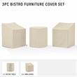 Afuera Living Vinyl Bistro Outdoor Cover 3PC Set in Tan
