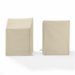 Afuera Living 2-Piece Vinyl Outdoor Arm Chair Cover Set in Tan