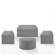 Afuera Living 4-Piece Vinyl Outdoor Protective Cover Set in Grey