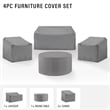 Afuera Living 4-Piece Vinyl Outdoor Protective Cover Set in Grey