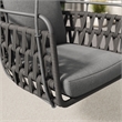 Afuera Living Swing Chair with Charcoal Polyester Straps and Aluminum Frame