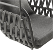 Afuera Living Swing Chair with Charcoal Polyester Straps and Aluminum Frame