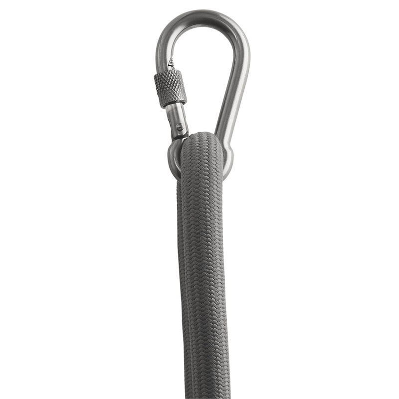 Afuera Living Swing Chair with Charcoal Polyester Straps and Aluminum Frame