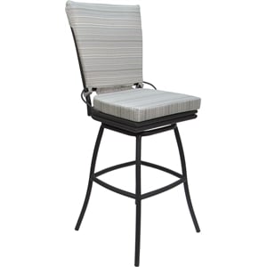 Afuera Living 26&quot Indoor Outdoor Counter Bar Stool in Cream Fabric