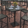 Afuera Living Square Bar Height Dining Table in Gray Wash (32