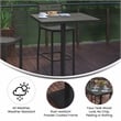 Afuera Living Square Bar Height Dining Table in Gray Wash (32