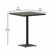 Afuera Living Square Bar Height Dining Table in Gray Wash (32