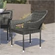 Afuera Living All-Weather Rattan Patio Chairs in Gray with Arms