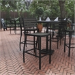 Afuera Living Aluminum Armless Bar Stool in Gray Wash