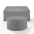 Afuera Living 2-Piece Vinyl Outdoor Sofa Cover Set in Gray