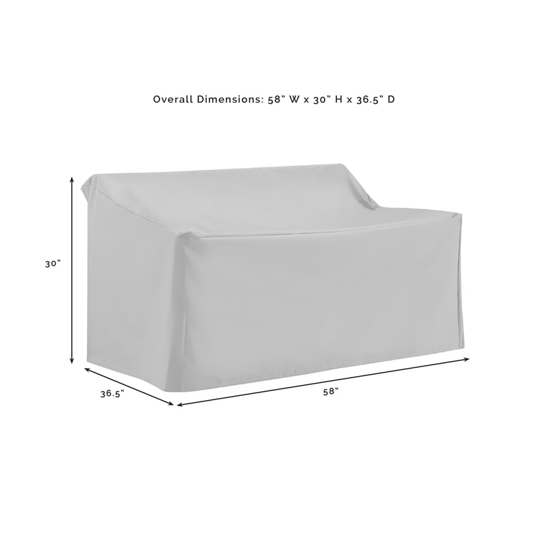 Afuera Living 2-Piece Vinyl Outdoor Sofa Cover Set in Gray