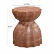 Afuera Living Turin Faux Marble Concrete Stool in Red