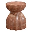 Afuera Living Turin Faux Marble Concrete Stool in Red