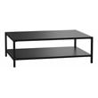 Afuera Living 2-Tier All-Weather Metal Coffee Table in Black for Patio Spaces