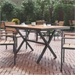 Afuera Living 59x35.5 in Cross Frame Patio Table in Natural Finish