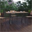 Afuera Living 59x35.5 in Cross Frame Patio Table in Natural Finish