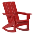 Afuera Living Plastic Rocking Adirondack Chair with Cupholder in Red