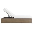 Afuera Living Synthetic Rattan Outdoor Chaise Lounge in White