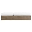 Afuera Living Synthetic Rattan Outdoor Chaise Lounge in White