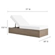 Afuera Living Synthetic Rattan Outdoor Chaise Lounge in White