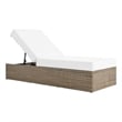 Afuera Living Synthetic Rattan Outdoor Chaise Lounge in White