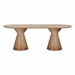 Afuera Living Oval Concrete Dining Table in Terracotta for Indoor/Outdoor Use
