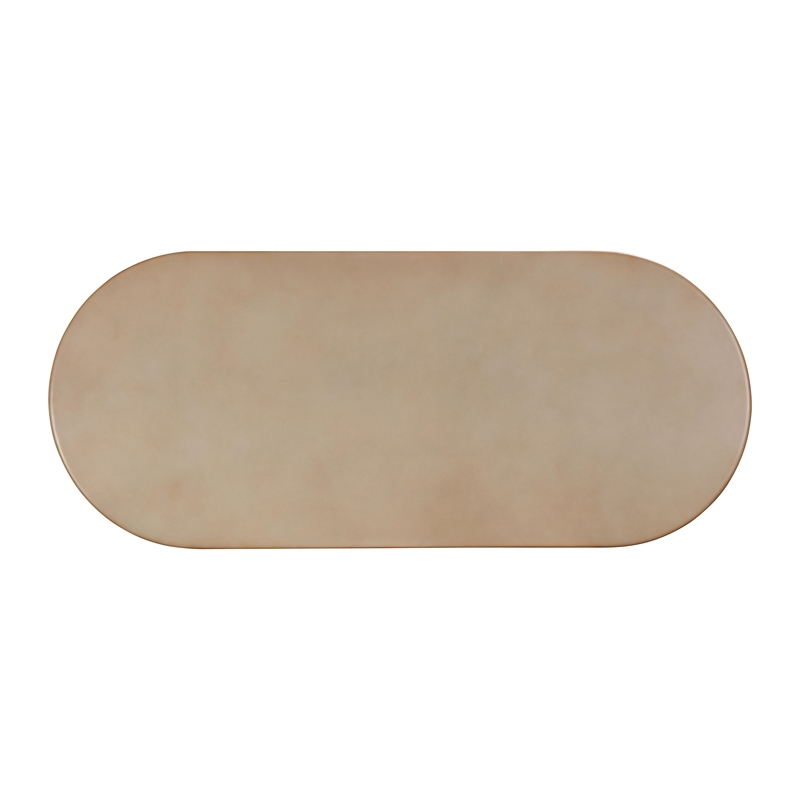 Afuera Living Oval Concrete Dining Table in Terracotta for Indoor/Outdoor Use