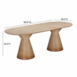 Afuera Living Oval Concrete Dining Table in Terracotta for Indoor/Outdoor Use