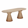 Afuera Living Oval Concrete Dining Table in Terracotta for Indoor/Outdoor Use