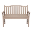 Afuera Living Traditional Cedar Porch Garden Bench in Gray