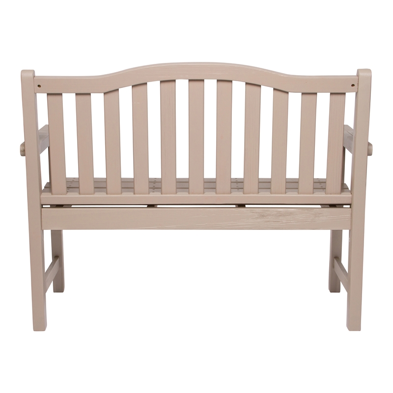Afuera Living Traditional Cedar Porch Garden Bench in Gray