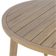 Afuera Living Acacia Wood Round Patio Dining Table Natural Slatted Top