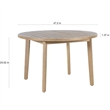 Afuera Living Acacia Wood Round Patio Dining Table Natural Slatted Top
