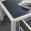 Afuera Living Rectangle Aluminum Patio Dining Table in White Gray