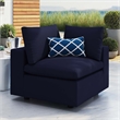 Afuera Living Modern Fabric Outdoor Patio Corner Chair in Navy